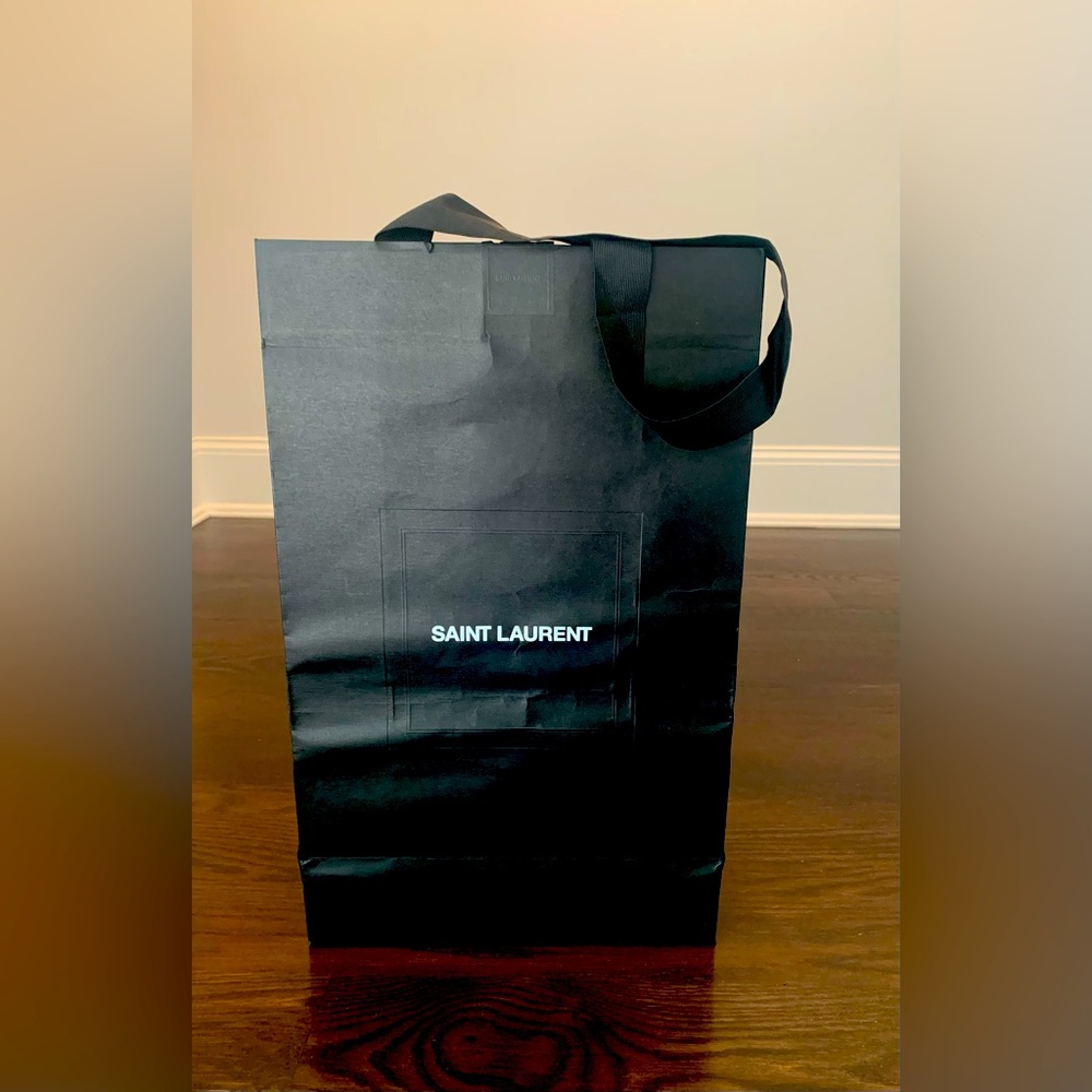 Saint Laurent large black shopping bag. Great for closet displays